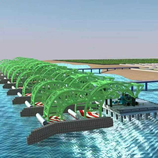 预制海洋海浪发电钢构件